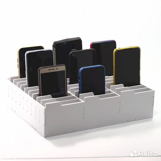 Органайзер для телефонов в школу 30 ячеек пвх белы