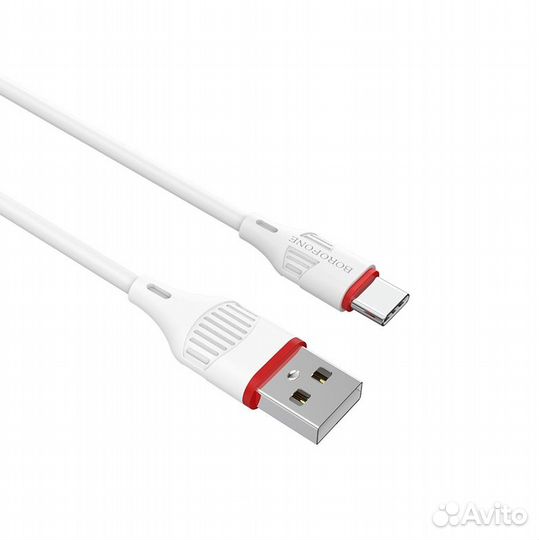 Кабель USB Type-C 1м. Borofone BX17, 3A, белый