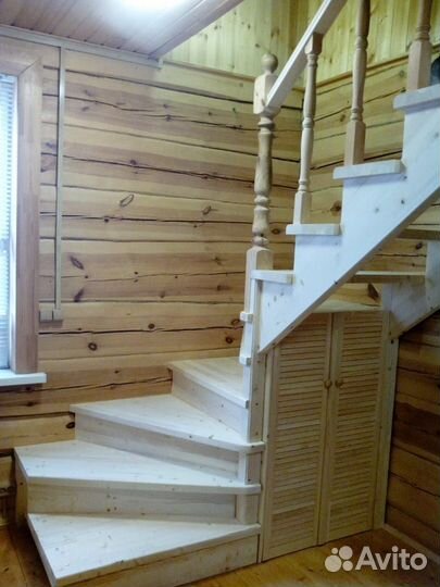 Лестницы деревянные. Лестницы из дерева. Частник