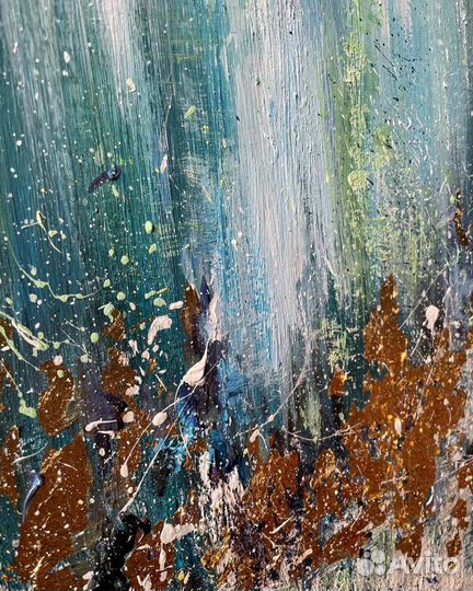 Интерьерная картина на холсте 100х150 абстракция