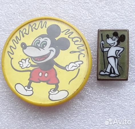Значки СССР Дисней Микки Маус Винни Пух Пиф Плуто