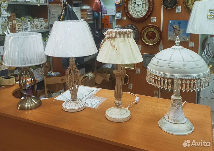 Лампы Настольные Ретро, Прованс, Классика, Птичкой