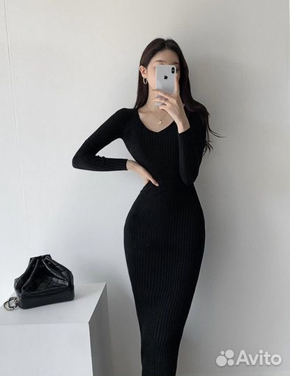 Платье длинное лапша