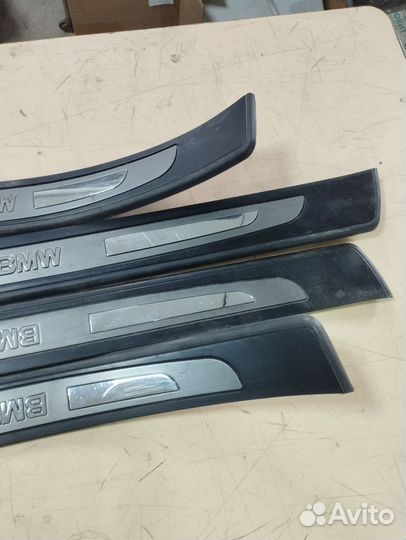 Накладки порогов внутренние bмw 7 Е65 бмв 7 Е65