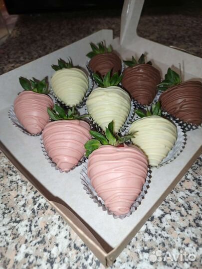 Клубника в шоколаде с цветами за 2 часа