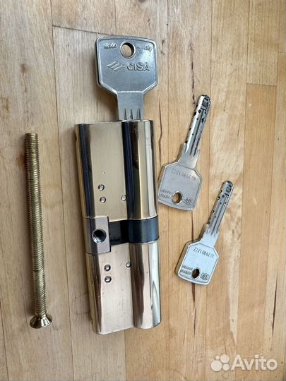 Цилиндр cisa RS3 90 мм(45+45) кл/кл латунь