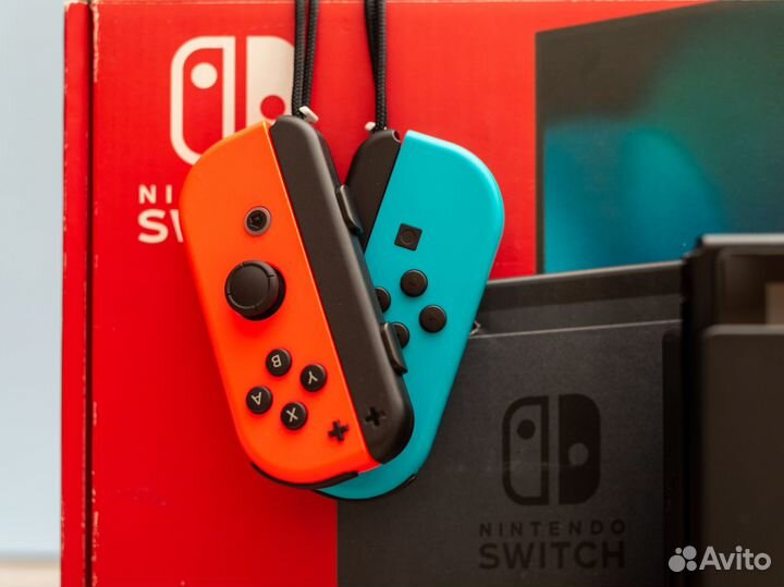 Nintendo Switch, rev. 2, прошитая, 128 гб