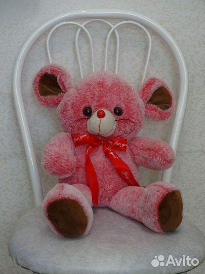 Очень мягкий, новый розовый мышонок