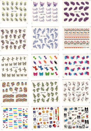 Наклейки для ногтей. Разные темы