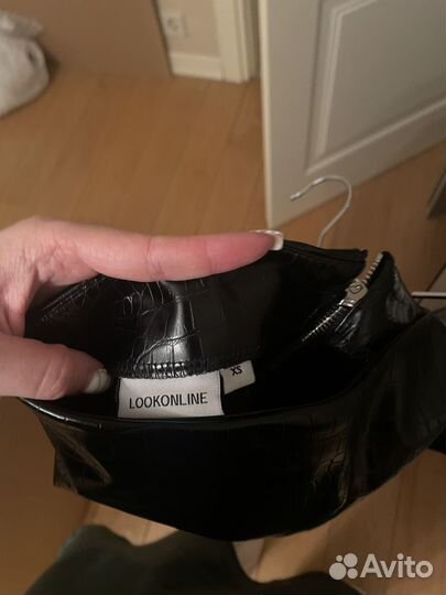 Юбка из экокожи мини look online