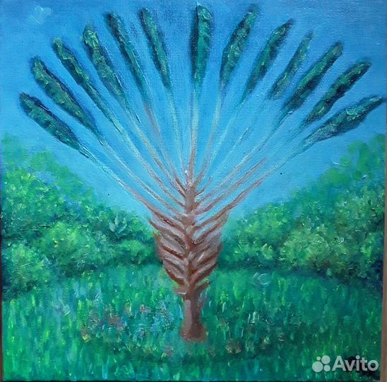 Картина маслом цветы.пейзаж