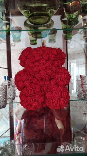 Мишка из роз 20 см