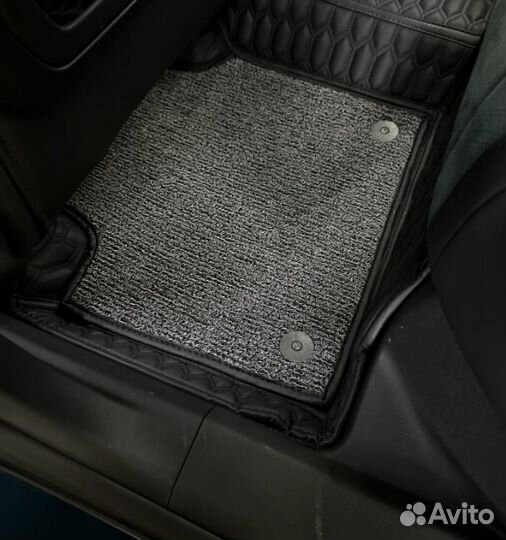 3D коврики из экокожи авто Geely