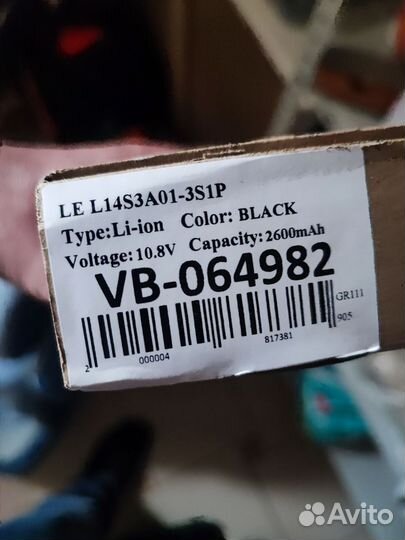 Аккумулятор новый для ноутбука lenovo