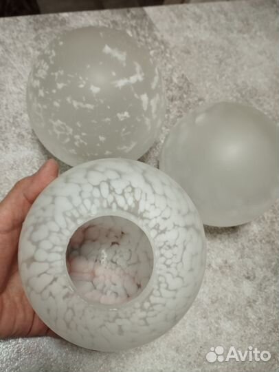 Плафоны для люстры стеклянные 3 шт