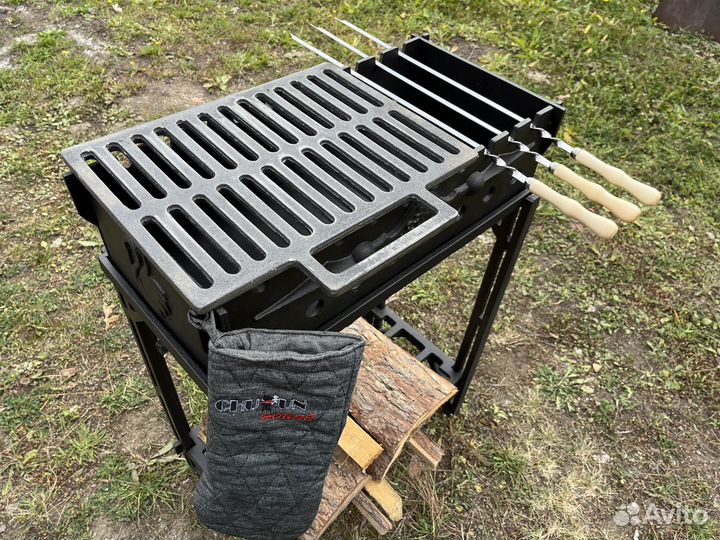 Решетки гриль чугунные с ручкой и без