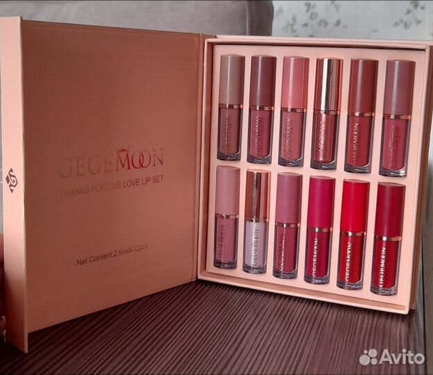 Помада для губ матовая набор 12 шт gegemoon