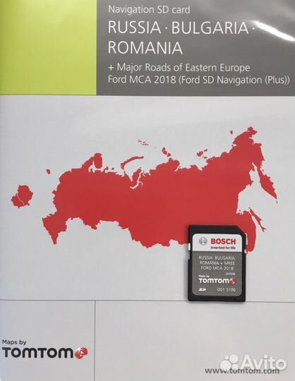 SD карта нави 2018/2019г. Ford MCA V8 (Россия.)