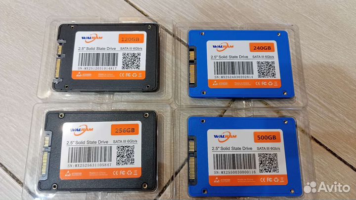 SSD диски Walram 120, 256, 500, 512 Gb новые