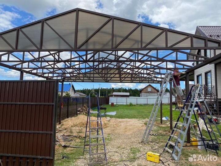 Навесы из профнастила