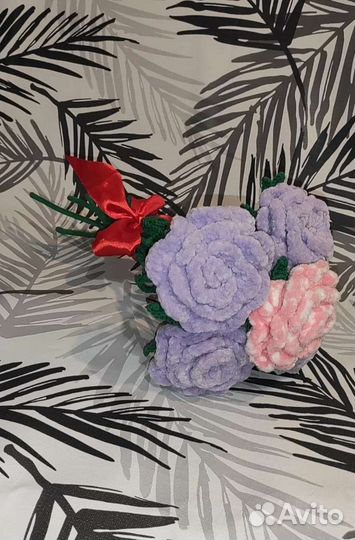 Цветы. вязаны букет