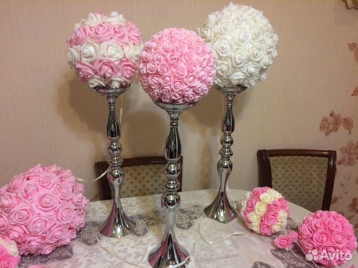 Стойки для цветов. Декорации стола, дома, на свадь