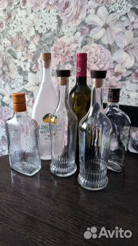 Бутылки стекло с пробкой или крышкой