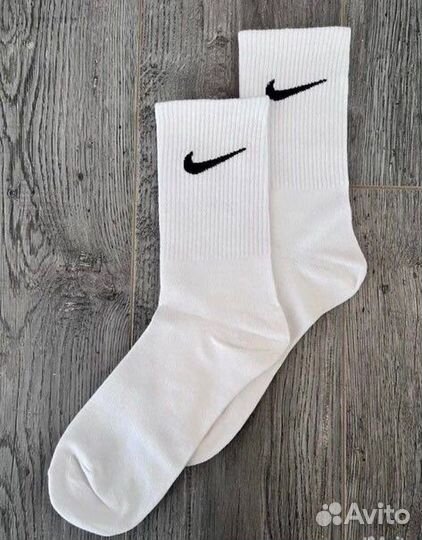 Носки nike высокие белые