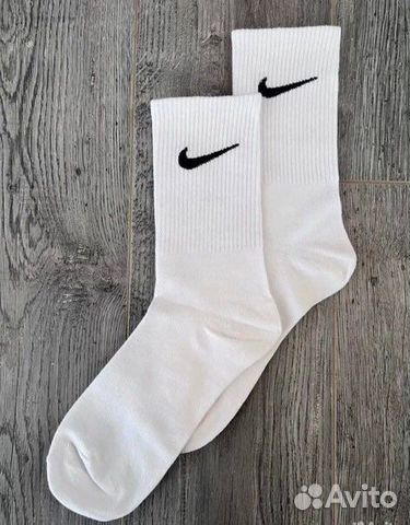 Носки nike высокие белые