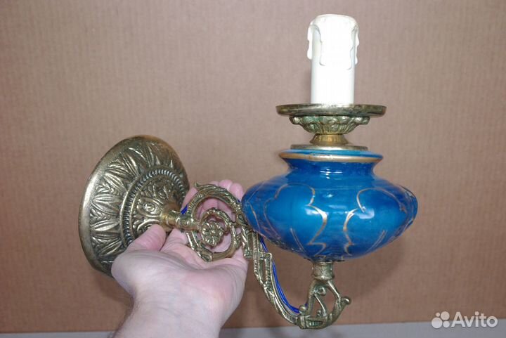 Настенный светильник бра. Бронза