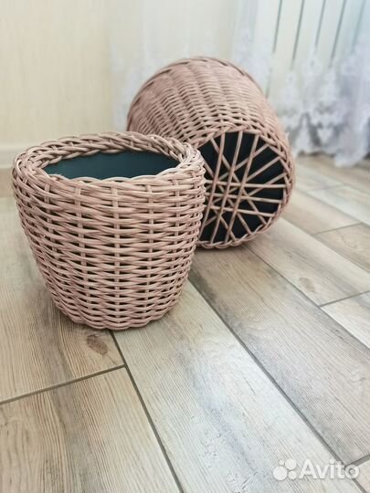 Кашпо плетёное