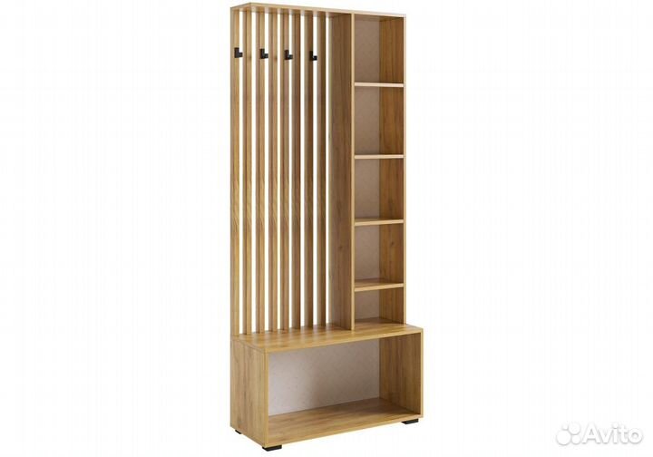 Прихожая Бери дуб крафт золотой - графит