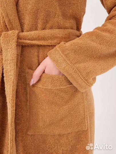 Халат махровый унисекс банный домашний