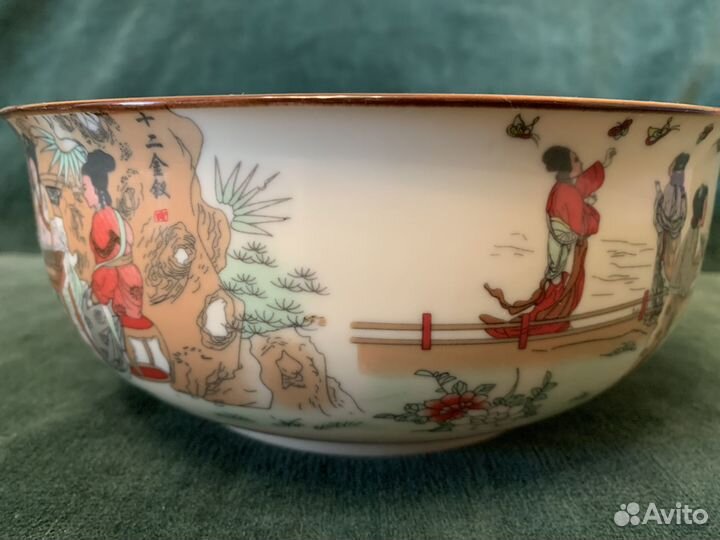 Салатник фарфор старый китай