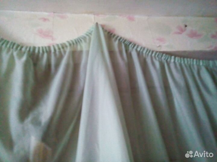 Тюль вуаль зелёный 253х496 см