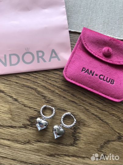 Серьги Pandora оригинал Новые