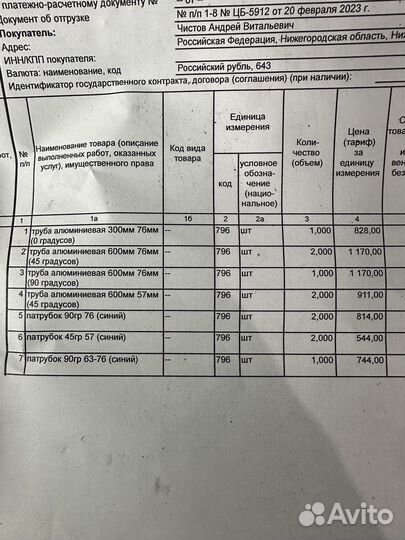 Труба алюминиевая 57мм