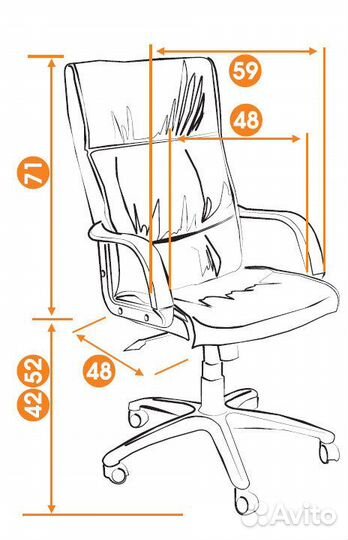 Кресло офисное davos Tetchair экокожа черный