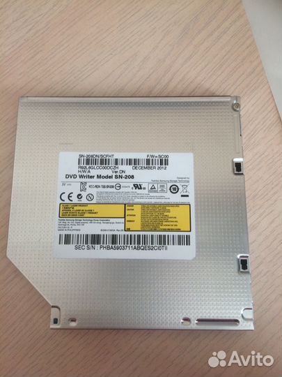 Дисковод для ноутбука DVD Writer Model SN-208