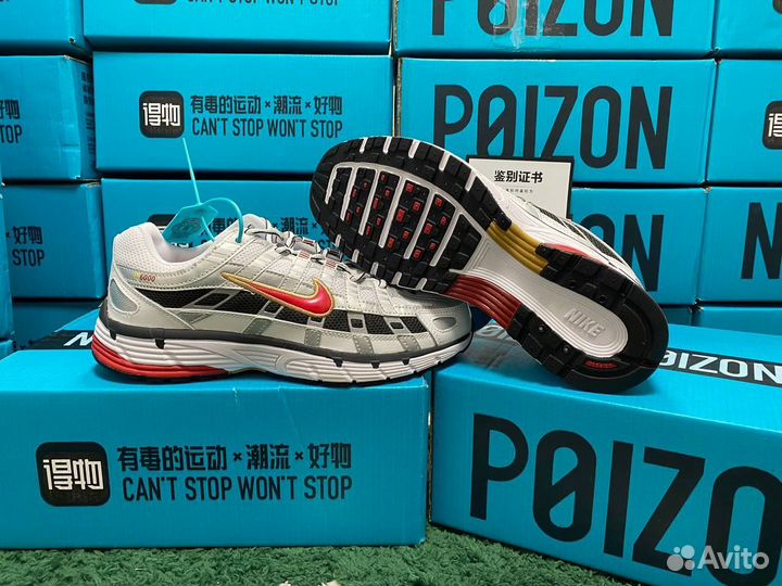 Nike P6000 White Red серебряные Оригинал Poizon