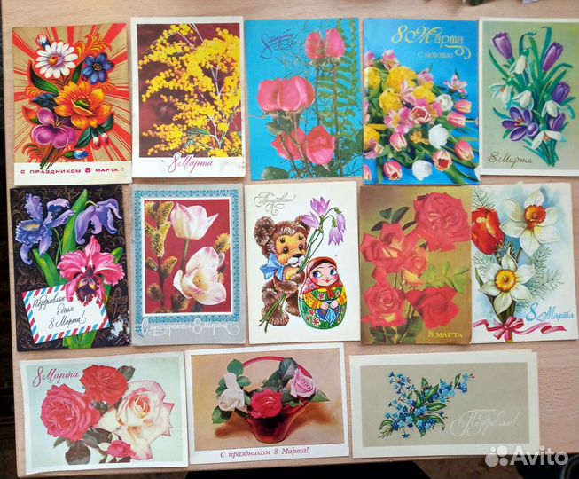 Открытки 8 марта СССР