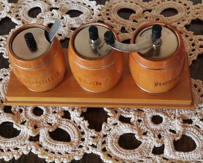 Набор для специй винтаж СССР дерево