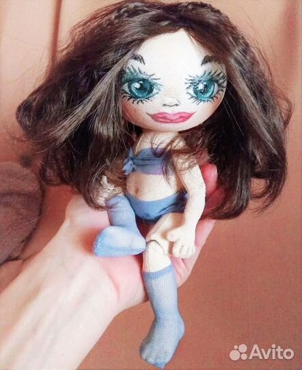 Интерьерная коллекционная текстильная куколка