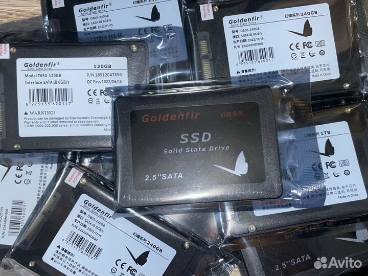 SSD 256gb, 128gb, 512gb Жесткий Диск Новый 120gb