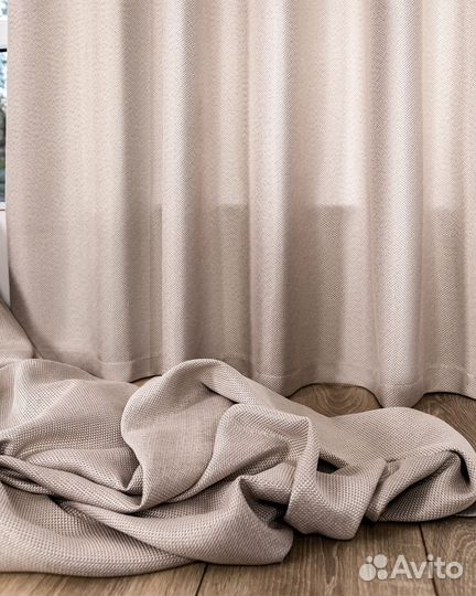 Комплект штор рогожка Орфей Миндальное искушение