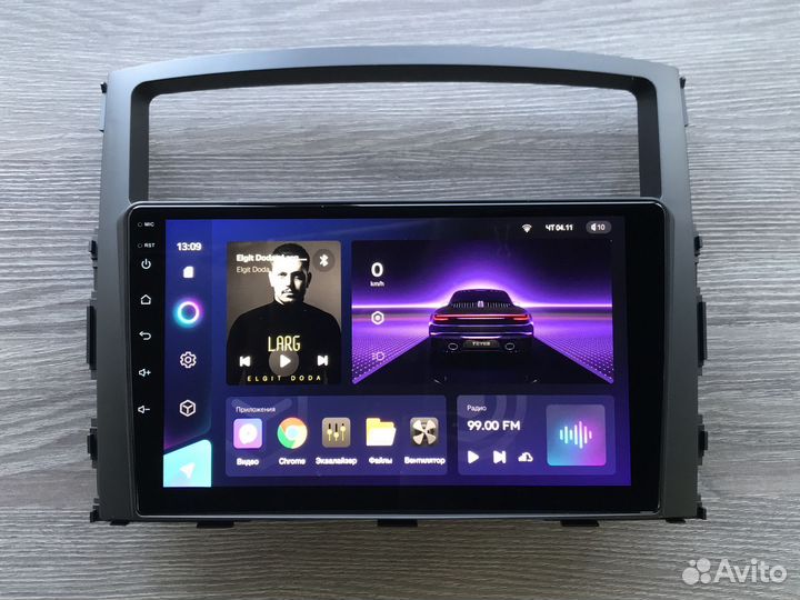 Магнитола Mitsubishi Pajero с круговым обзором 360