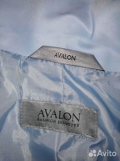 Плащ тренч летний голубой женский с воротником