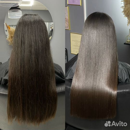 Кератиновое выпрямление волос