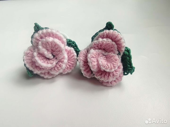 Резинка для волос ручной вязки комплект 2 шт