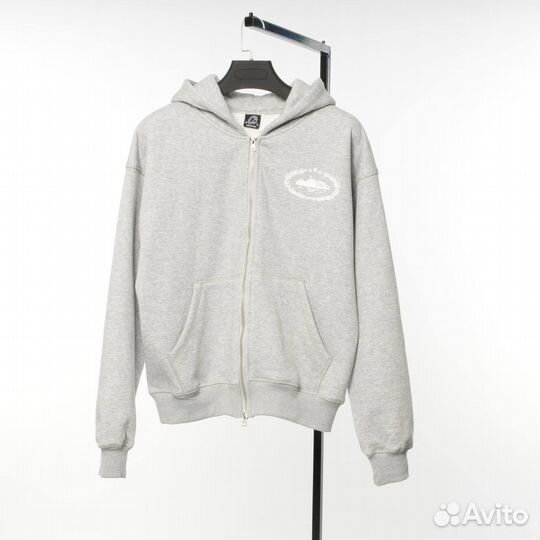 Зип худи cortez corteiz hoody белый